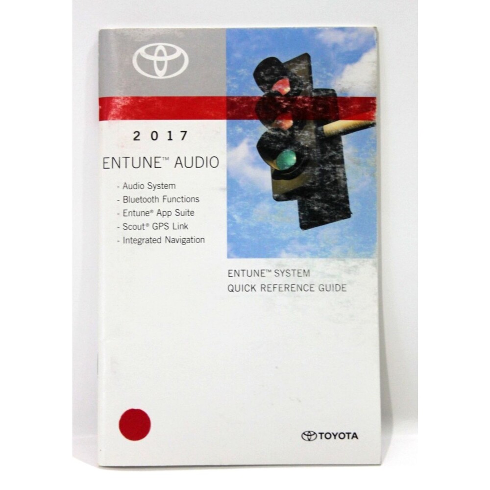 2017 Toyota Entune Audio App Suite Navigation Quick Reference Guide Book Manual